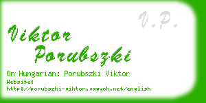 viktor porubszki business card